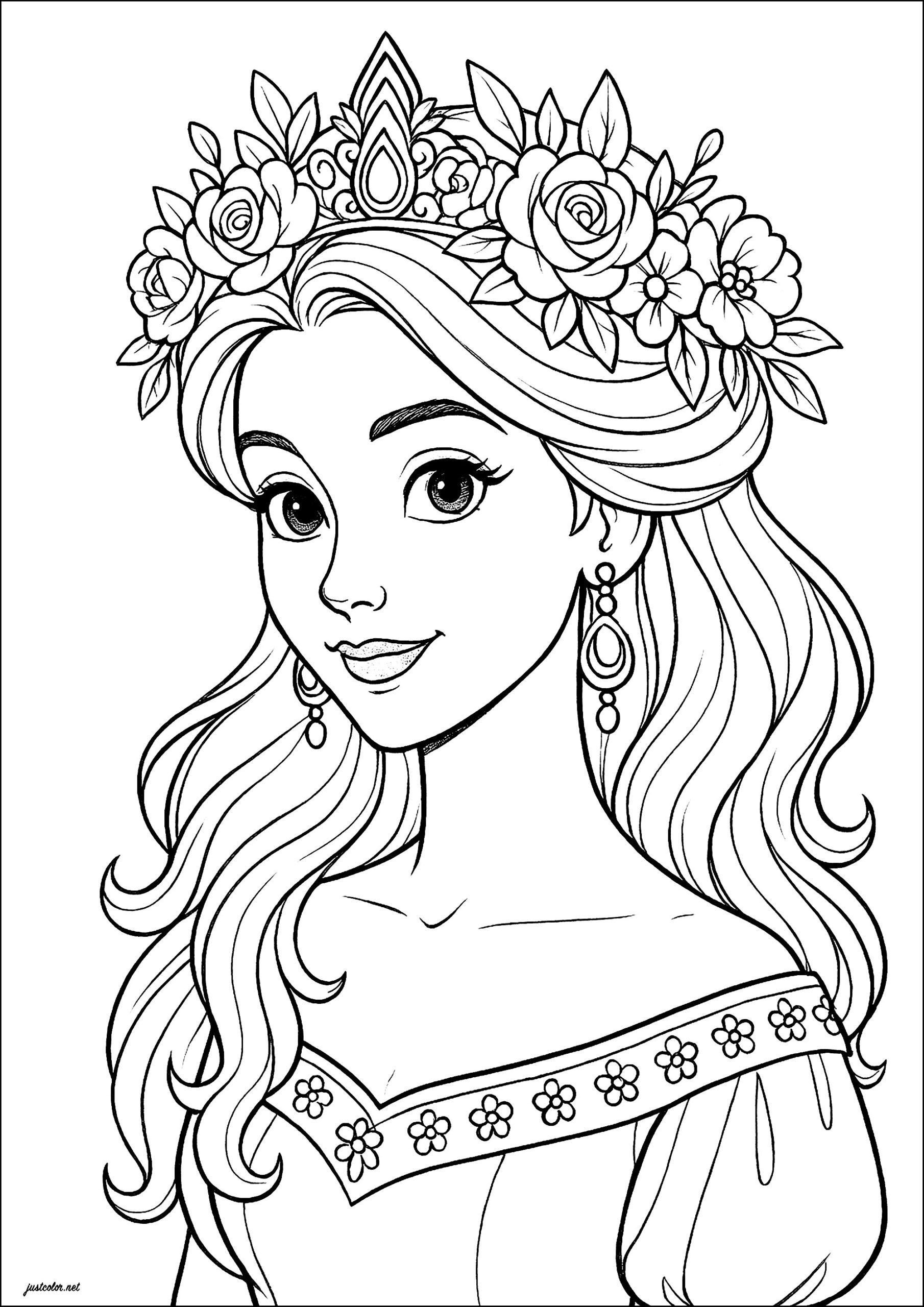 Print Princess Coloring Pages