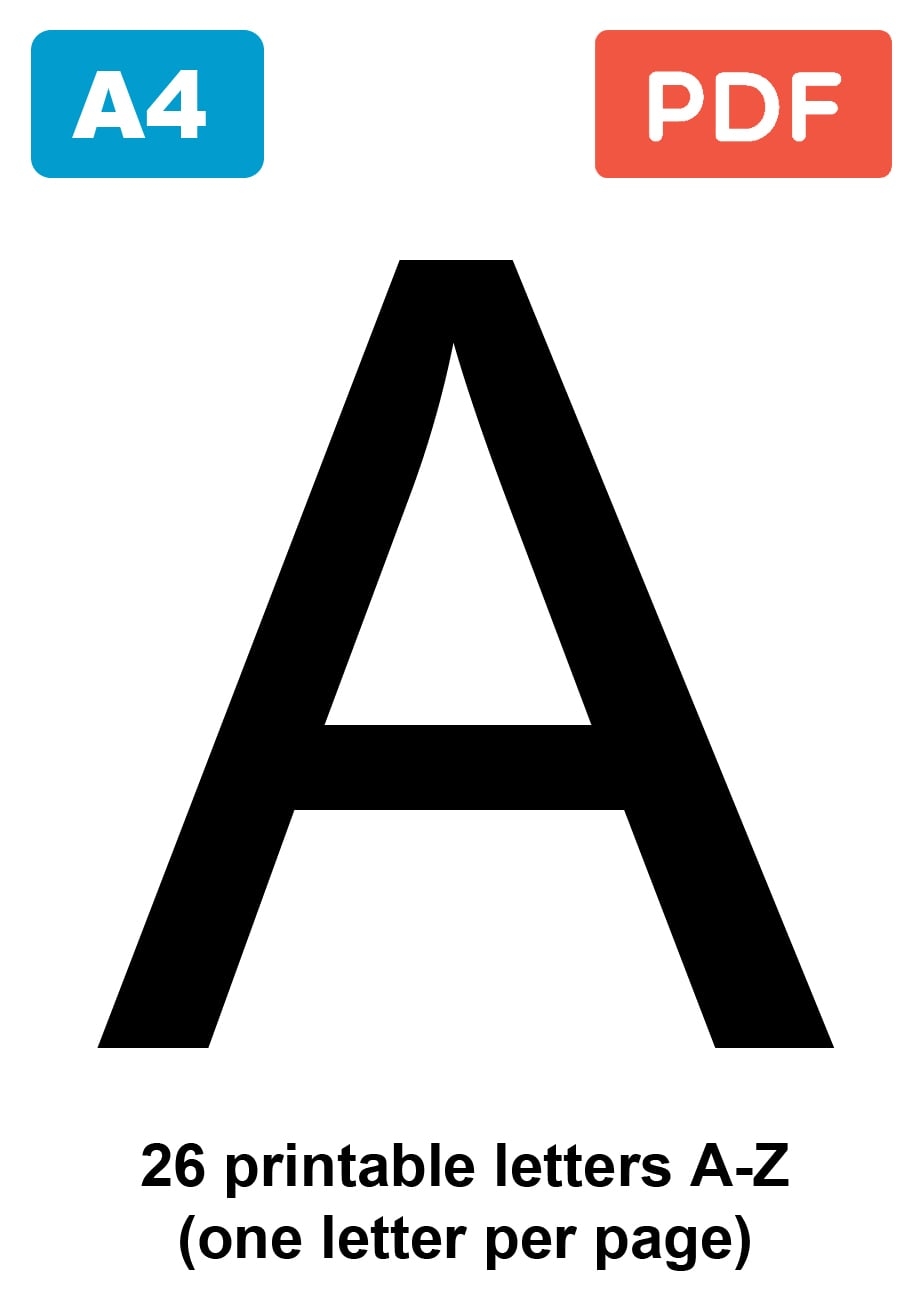 large letters to print