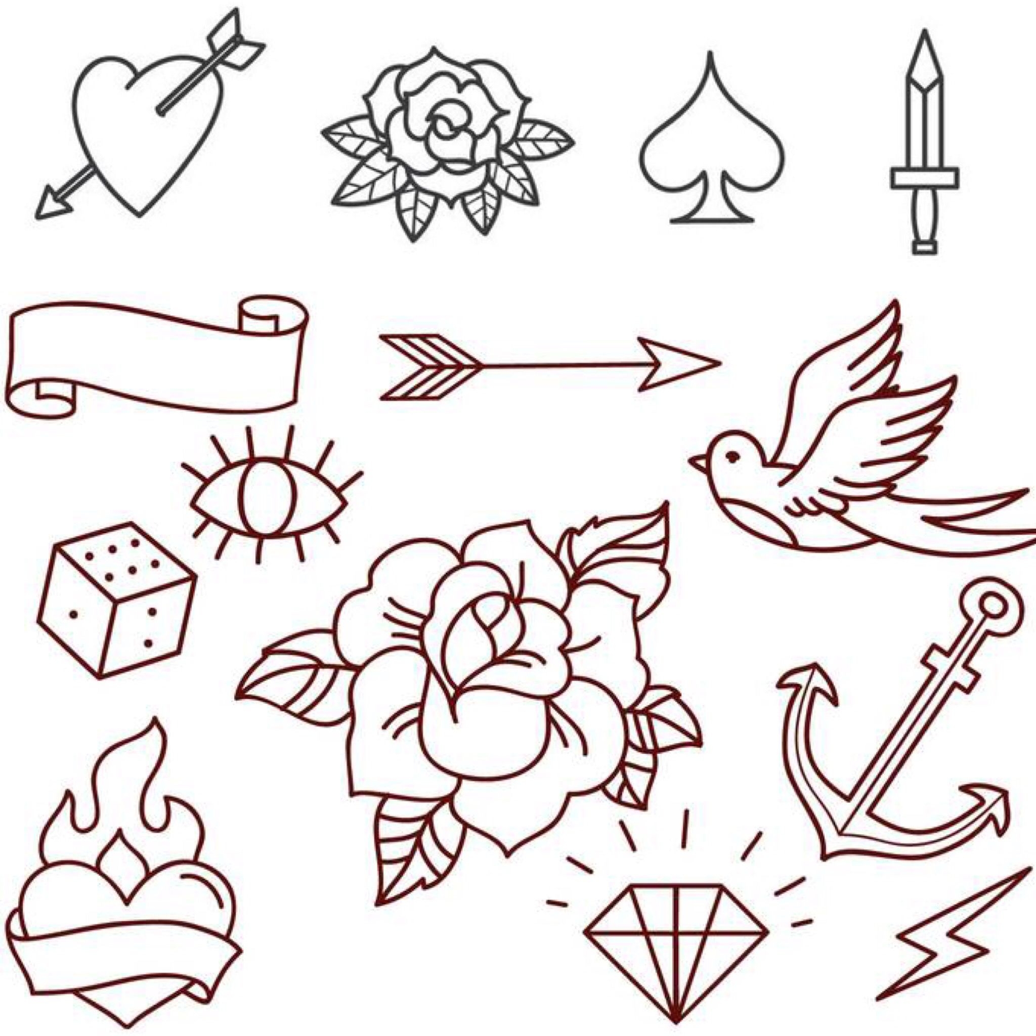 Printable Beginner Tattoo Stencils Printable Party Favors