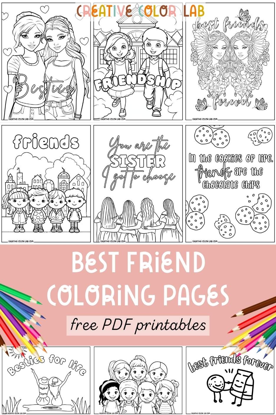 coloring pages for friendship