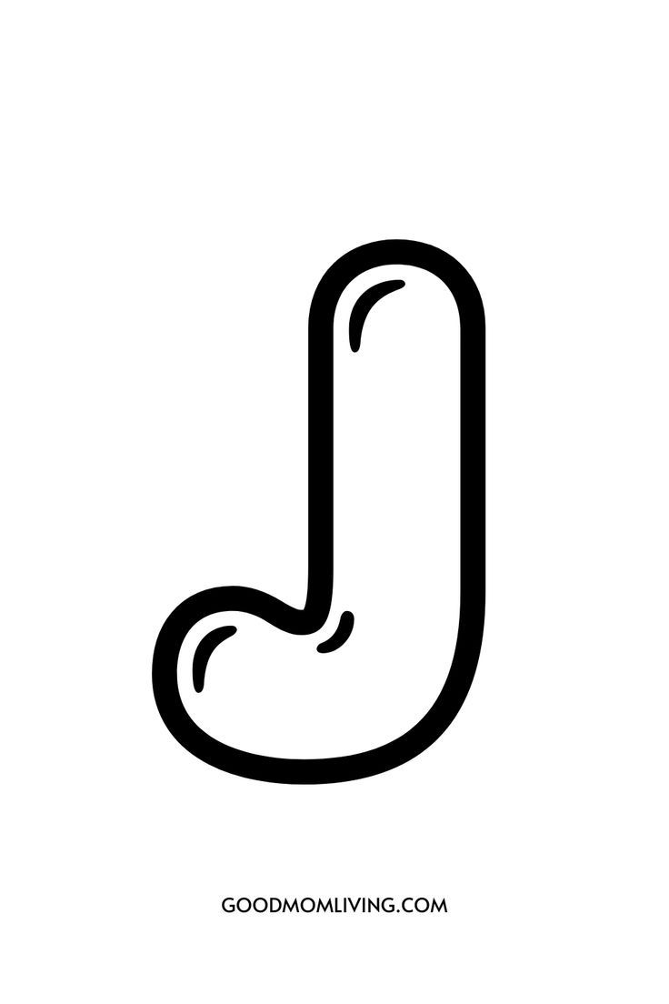 Printable Coloring Pages Letter J Bubble Letters