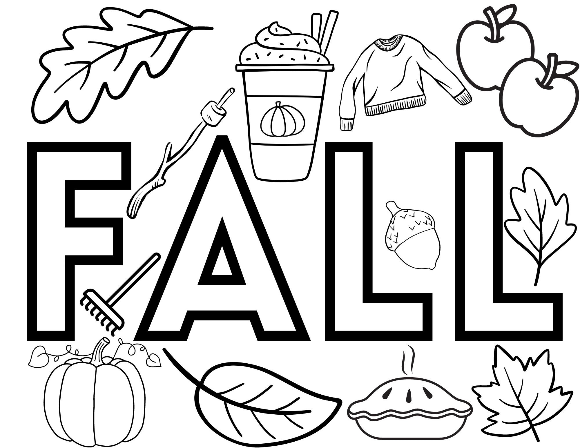 printable fall coloring sheets
