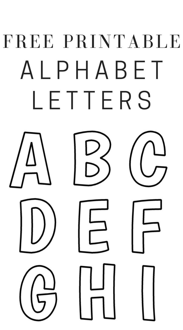 free printable alphabet letters