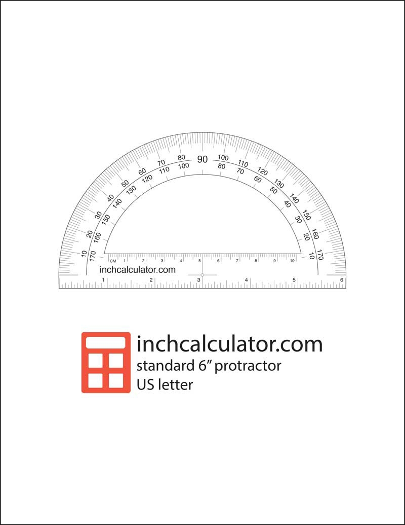 Printable Protractor Inch Calculator