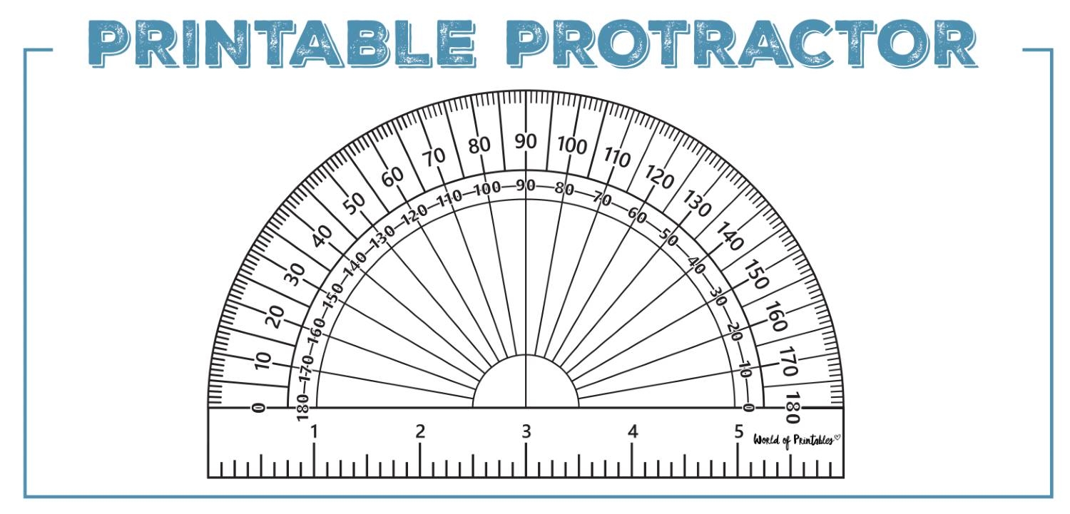 Printable Protractor World Of Printables