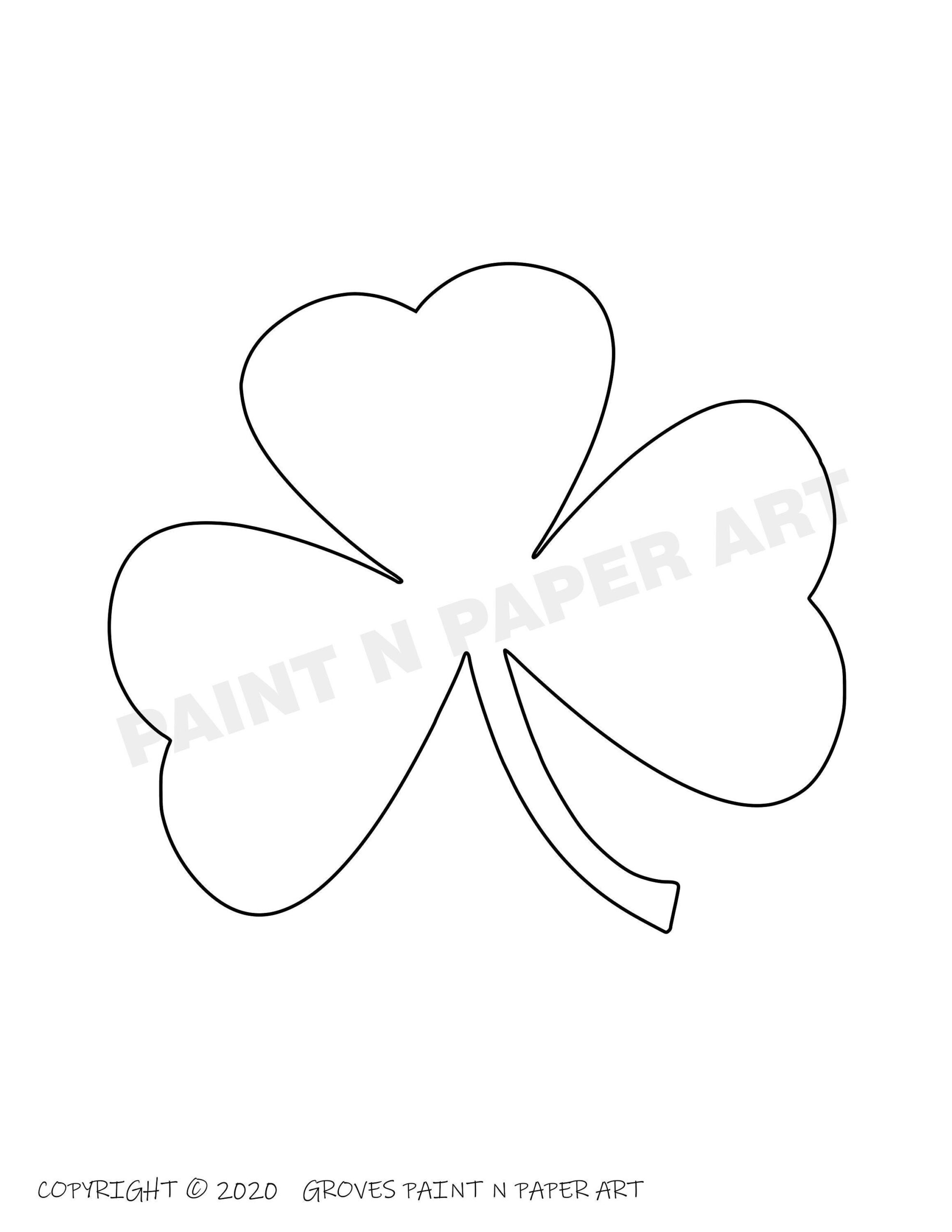 Printable Shamrock Template 6 inch St Patrick s Day Craft PDF Digital Download Etsy Printable Shamrock Template 6 inch St Patrick s Day Craft PDF Digital Download Etsy