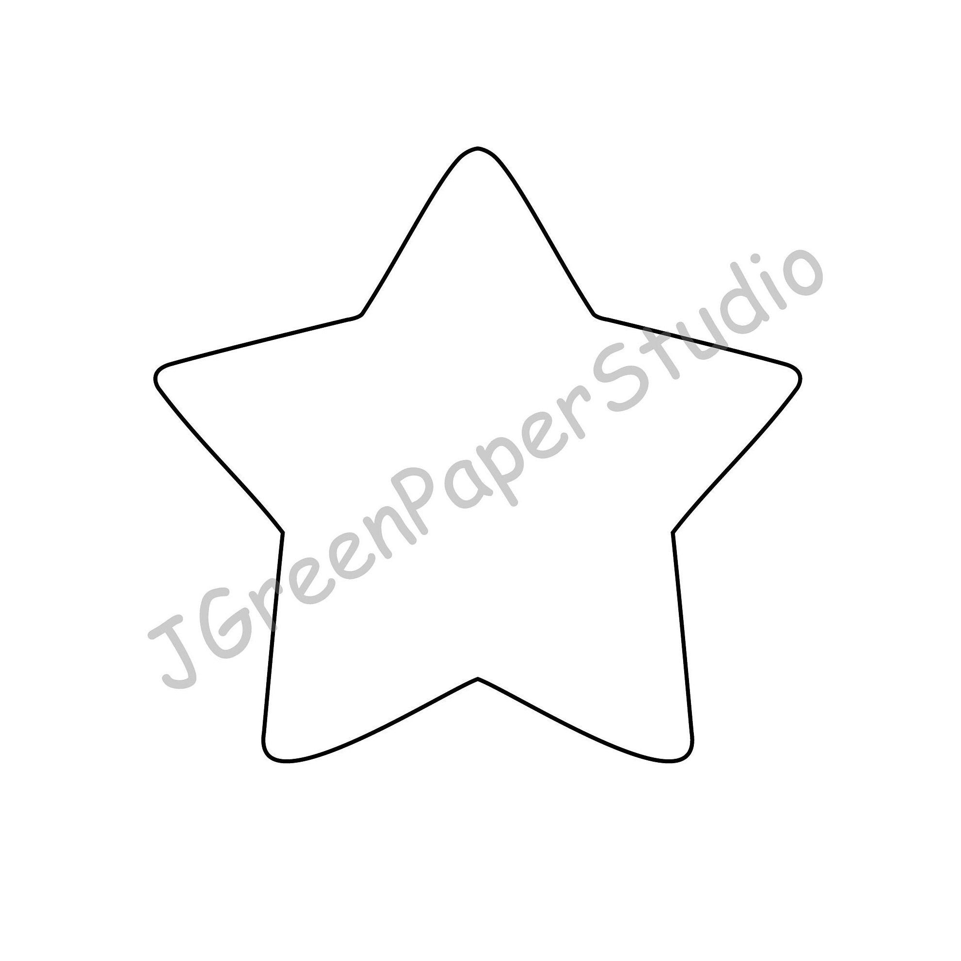 template of a star