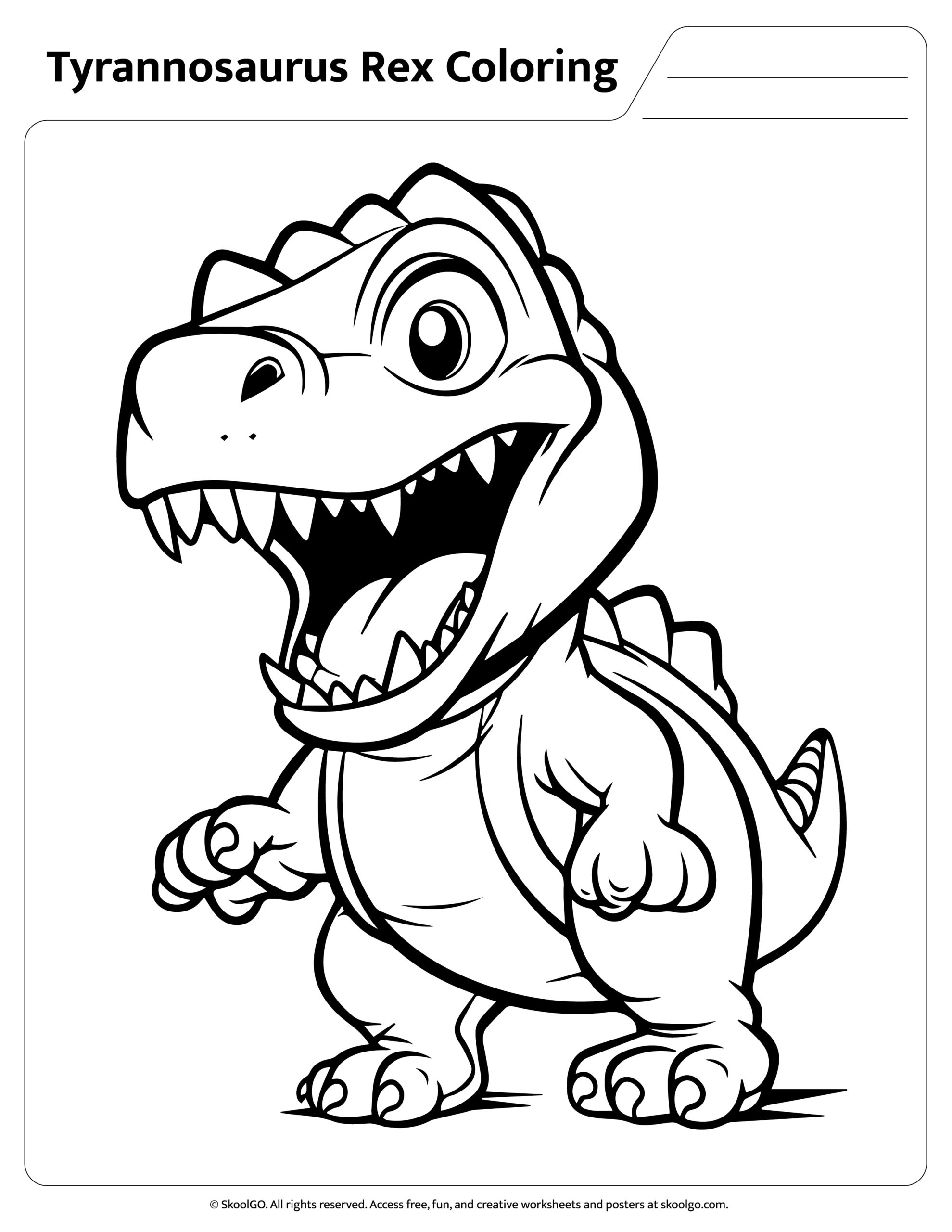 t rex coloring pages