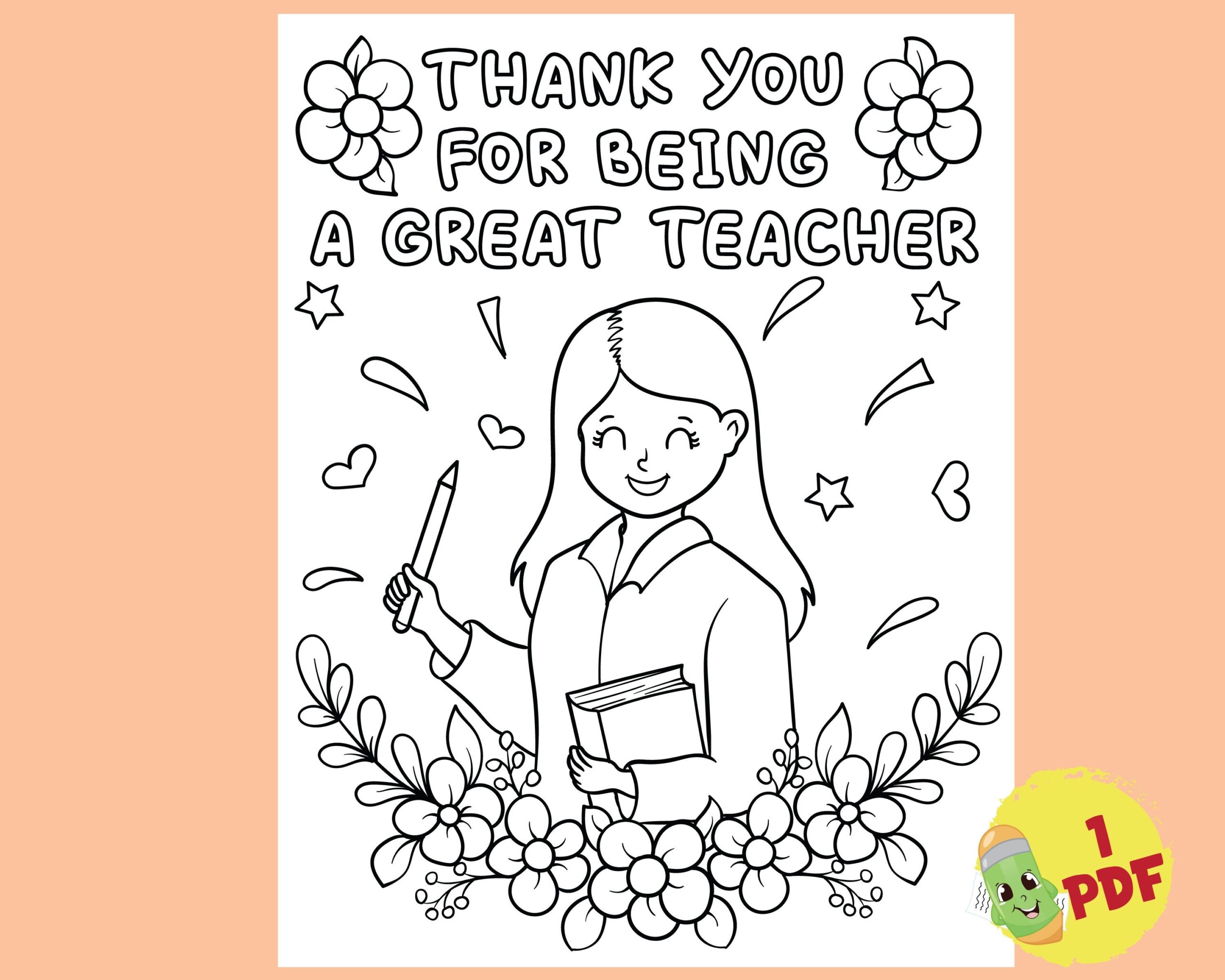 Teacher Appreciation Coloring Page