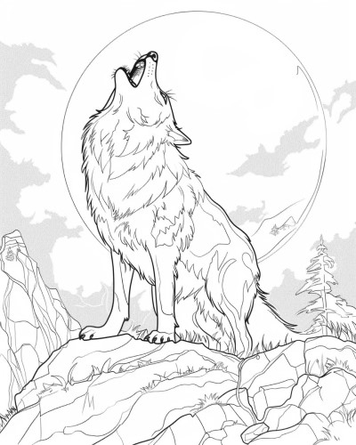 Printable Wolf Coloring Pages Printable Wolf Coloring Pages