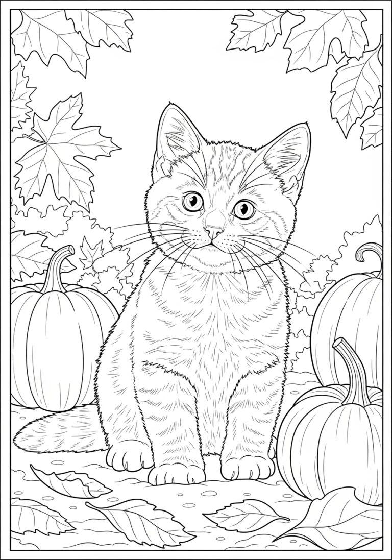 Real Kitten Coloring Page For Kids Real Kitten Coloring Page For Kids