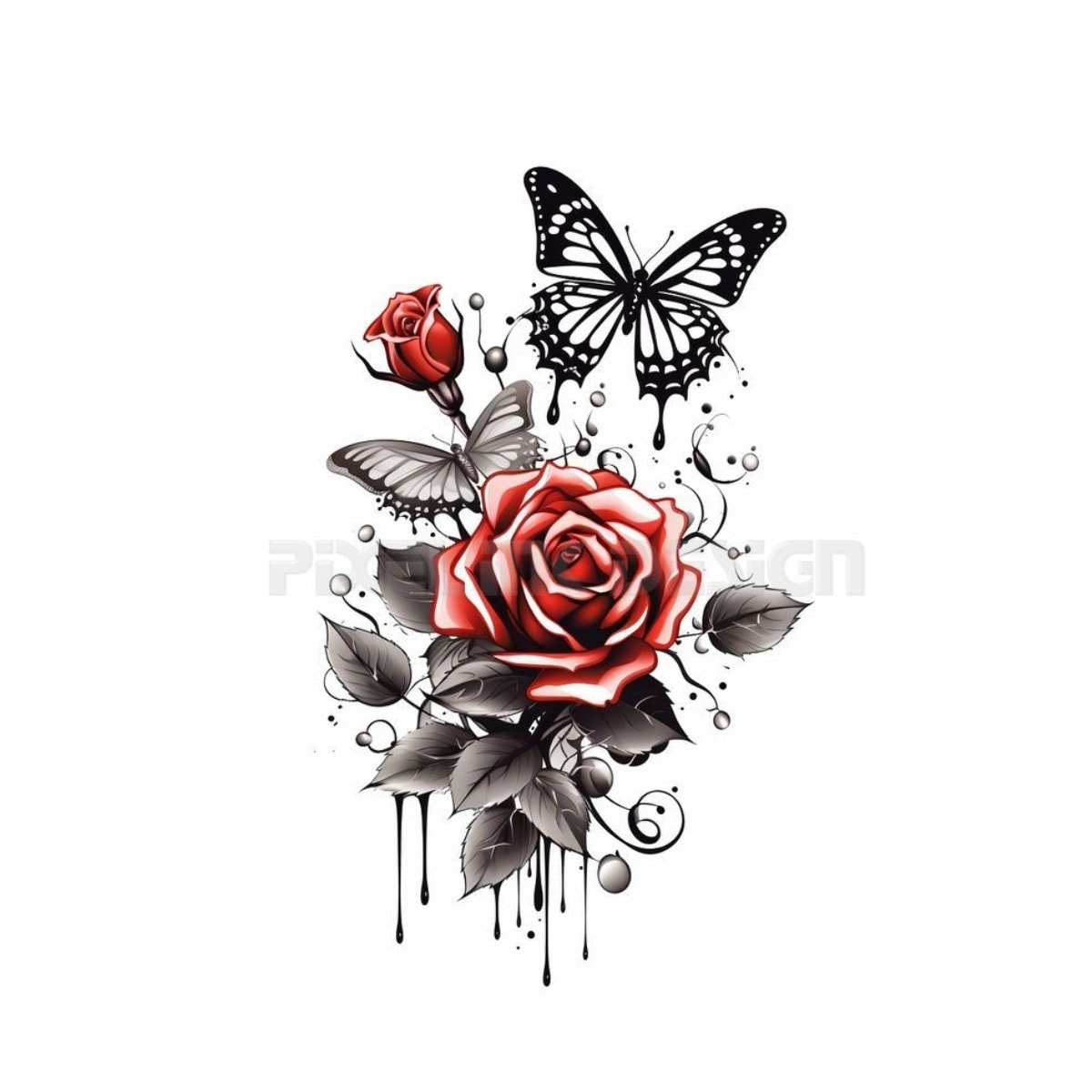 Red Roses With Butterflies Tattoo White Background High Resolution Digital PNG Art On White Background Printable SVG Tattoo Stencil Etsy Israel Red Roses With Butterflies Tattoo White Background High Resolution Digital PNG Art On White Background Printable SVG Tattoo Stencil Etsy Israel