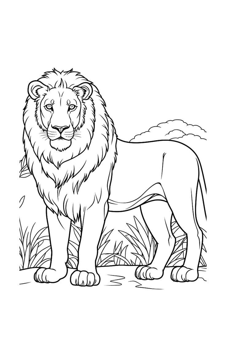 Roar Into Summer Fun Free Printable Lion Coloring Page 