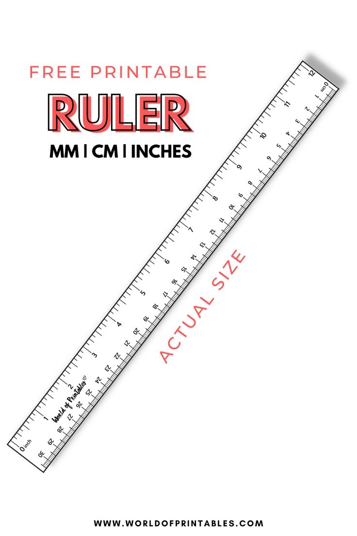 printable ruler with inches