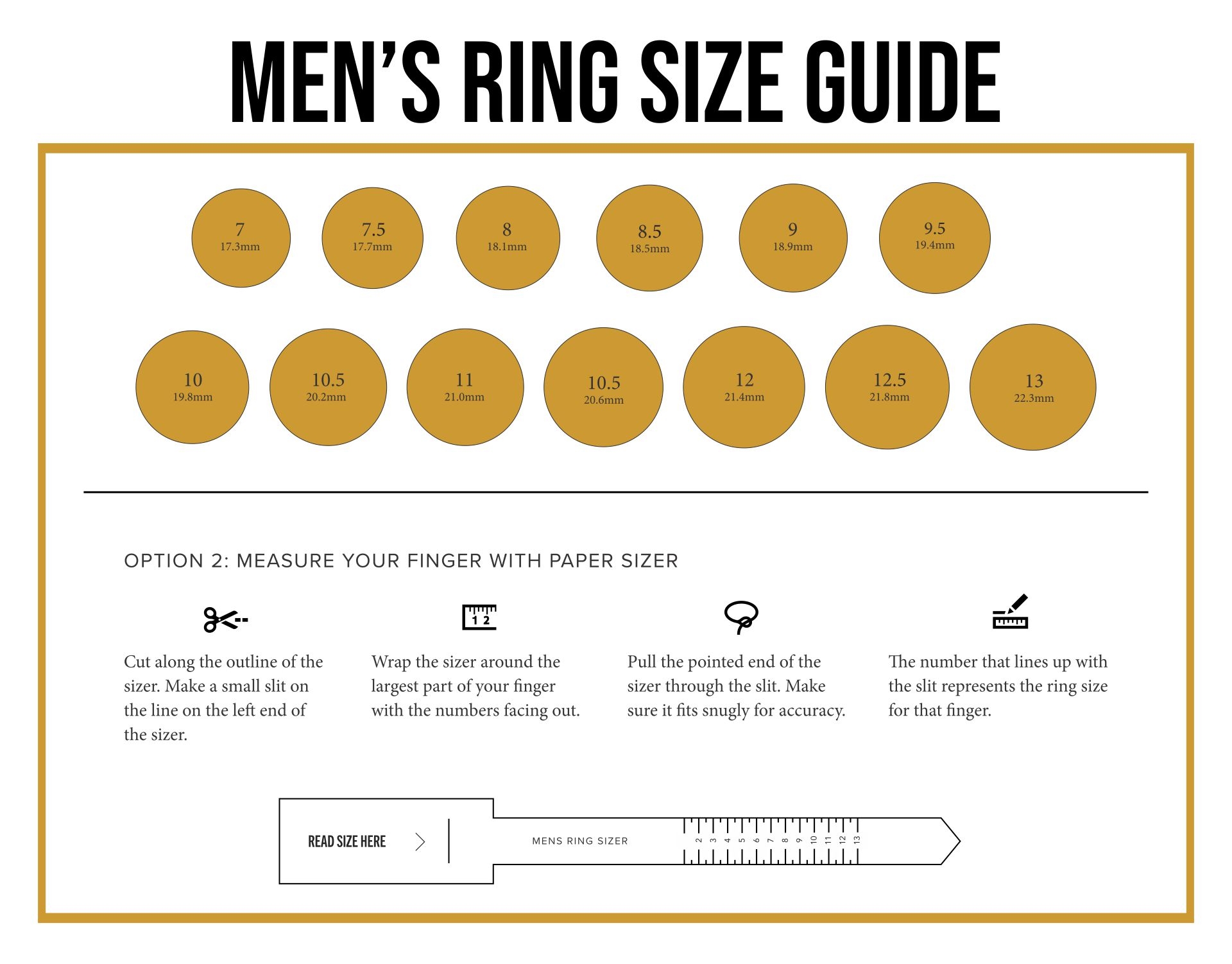 printable ring sizer chart