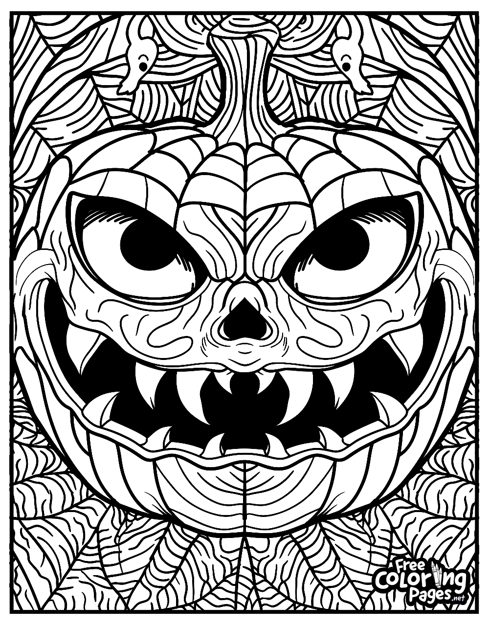Spooky Halloween Coloring Pages Free Coloring Pages