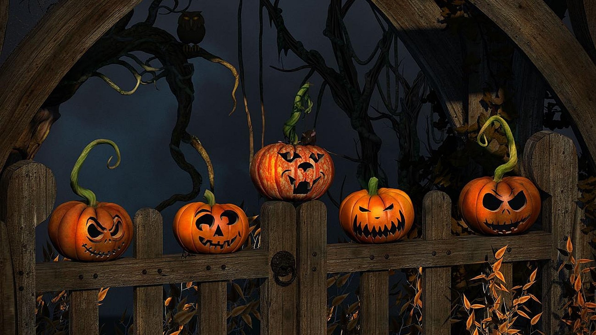 Spooky Halloween HD Wallpaper A Pumpkin Patch Of Frights Spooky Halloween HD Wallpaper A Pumpkin Patch Of Frights