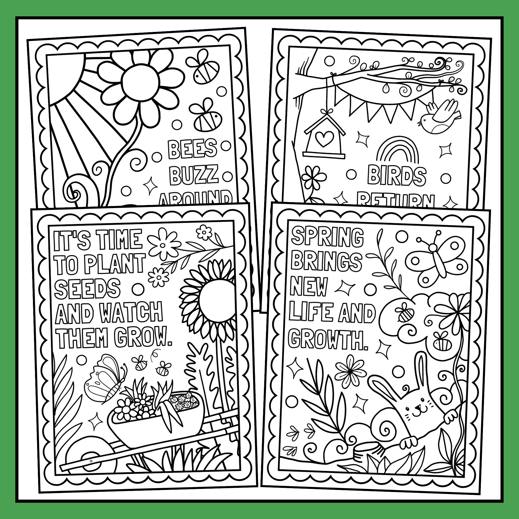 Spring Coloring Pages BUNDLE Spring Coloring Sheets Spring Break Coloring Made By Teachers Spring Coloring Pages BUNDLE Spring Coloring Sheets Spring Break Coloring Made By Teachers