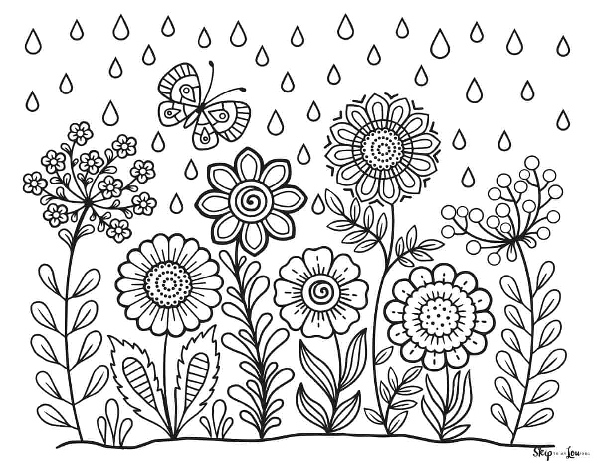 spring printable coloring pages spring printable coloring pages