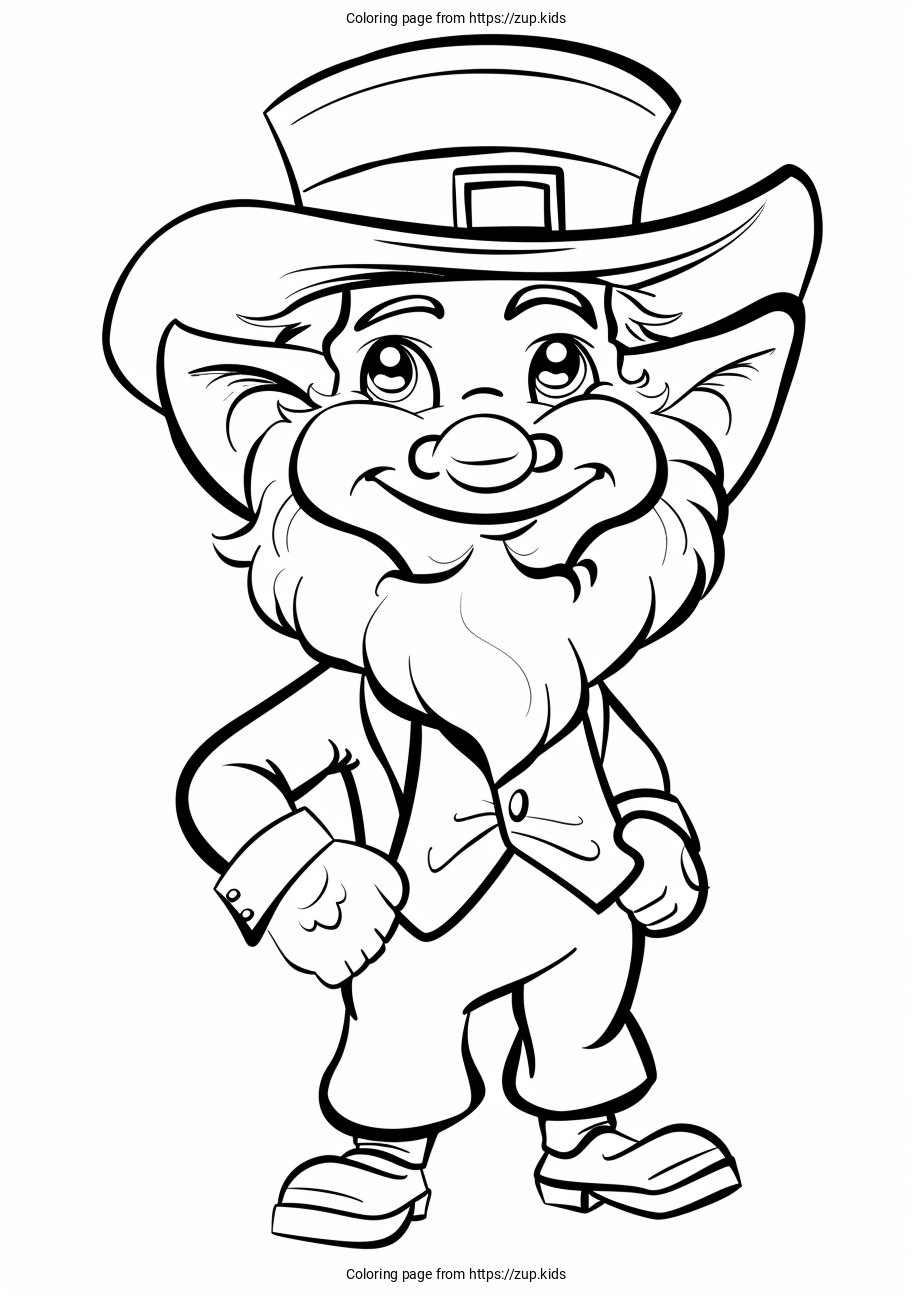 leprechaun images to color
