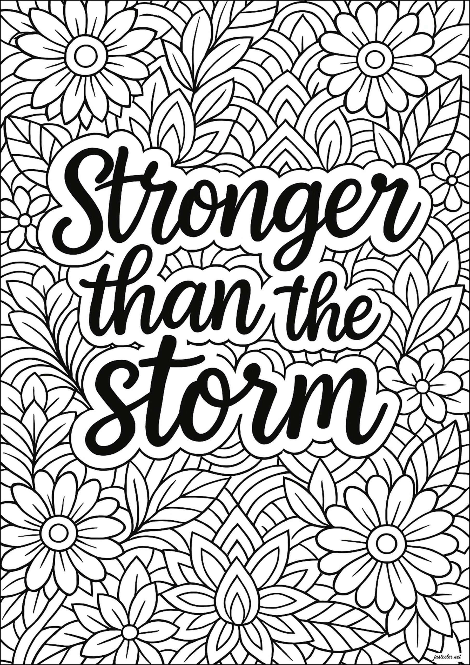 quote coloring pages for adults