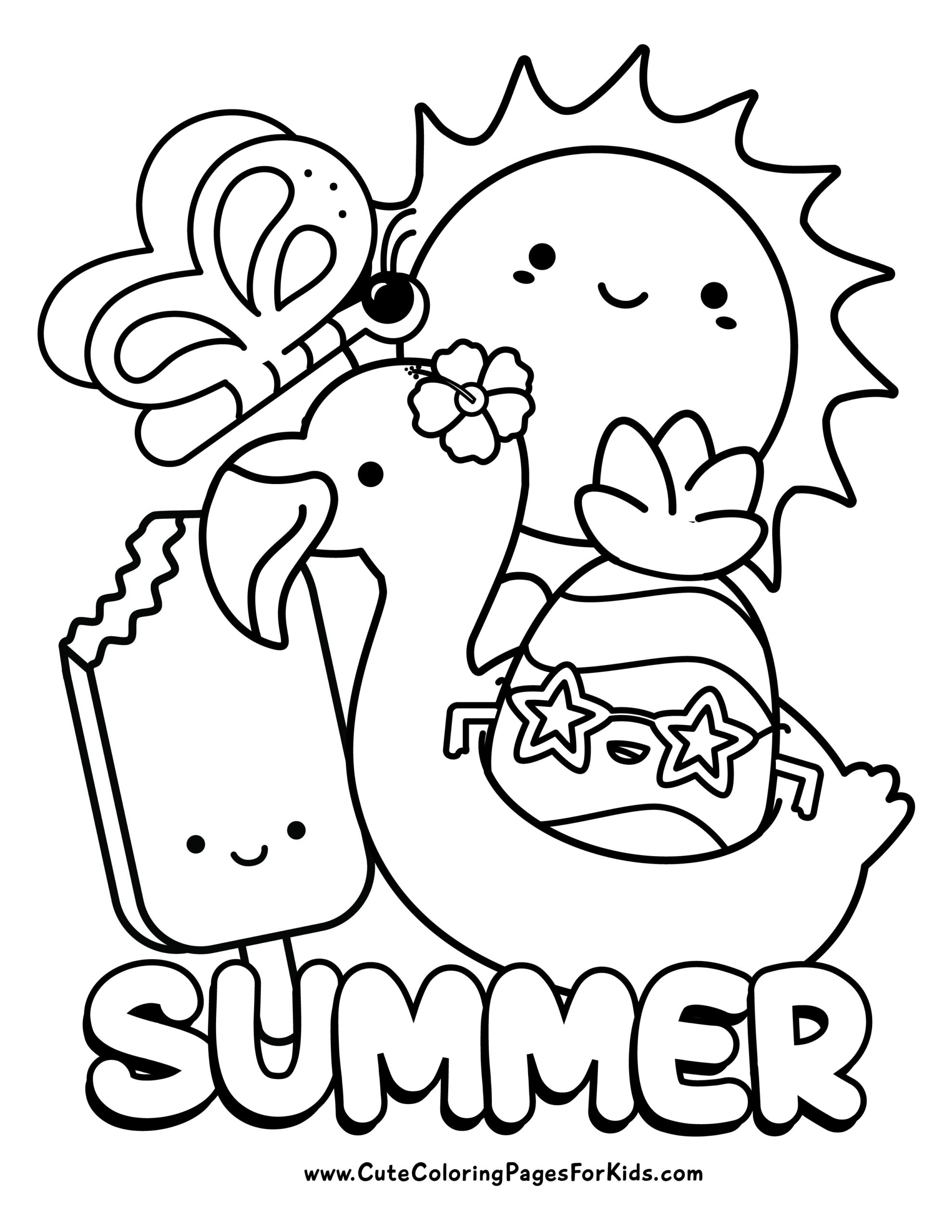 Free Summer Coloring Pages Printable