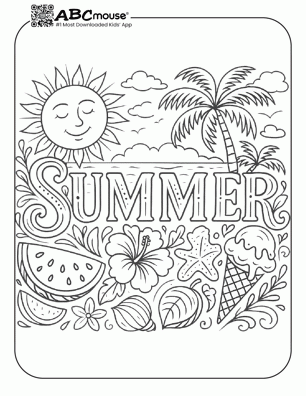 Summer Coloring Pages For Kids FREE Printables ABCmouse