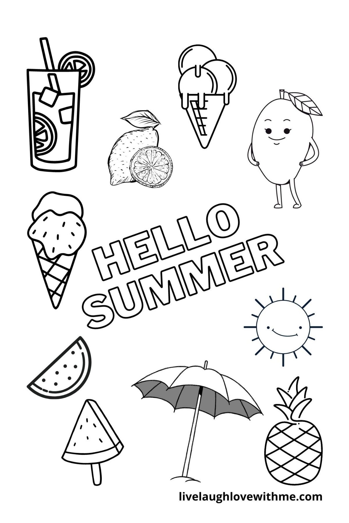 free summer coloring sheets