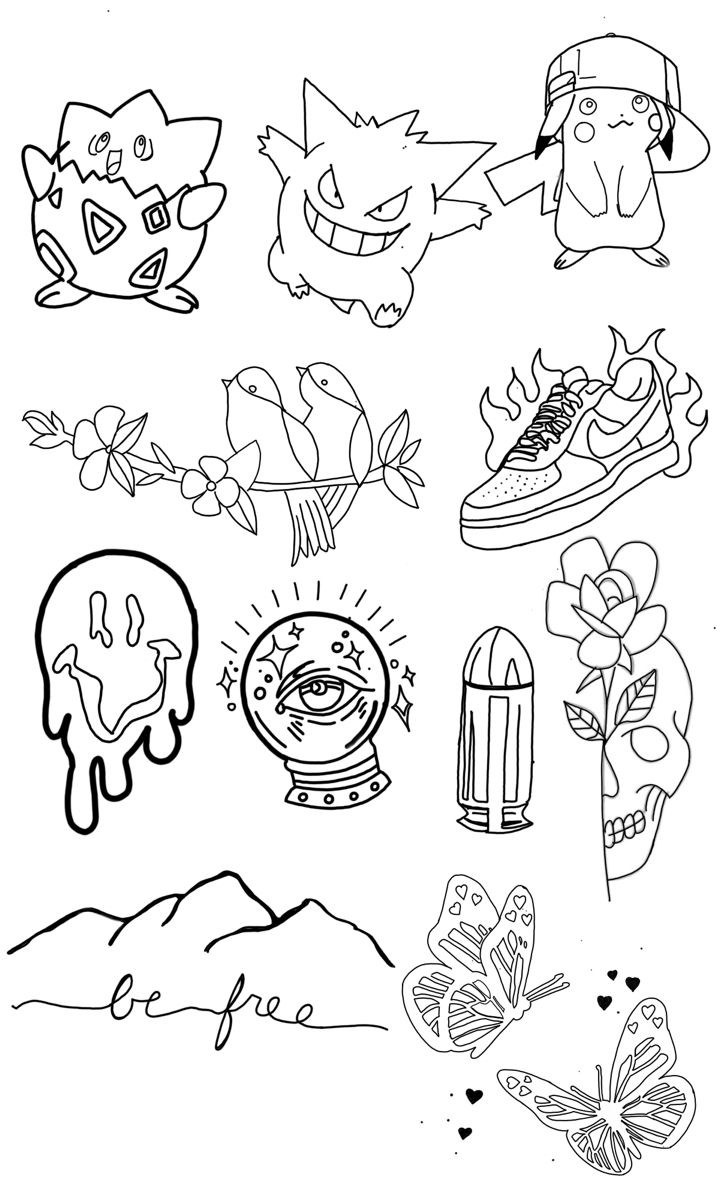 printable outline tattoo stencil designs