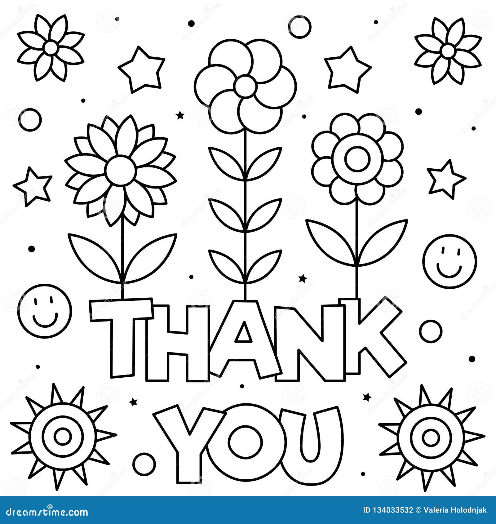colouring pages thank you