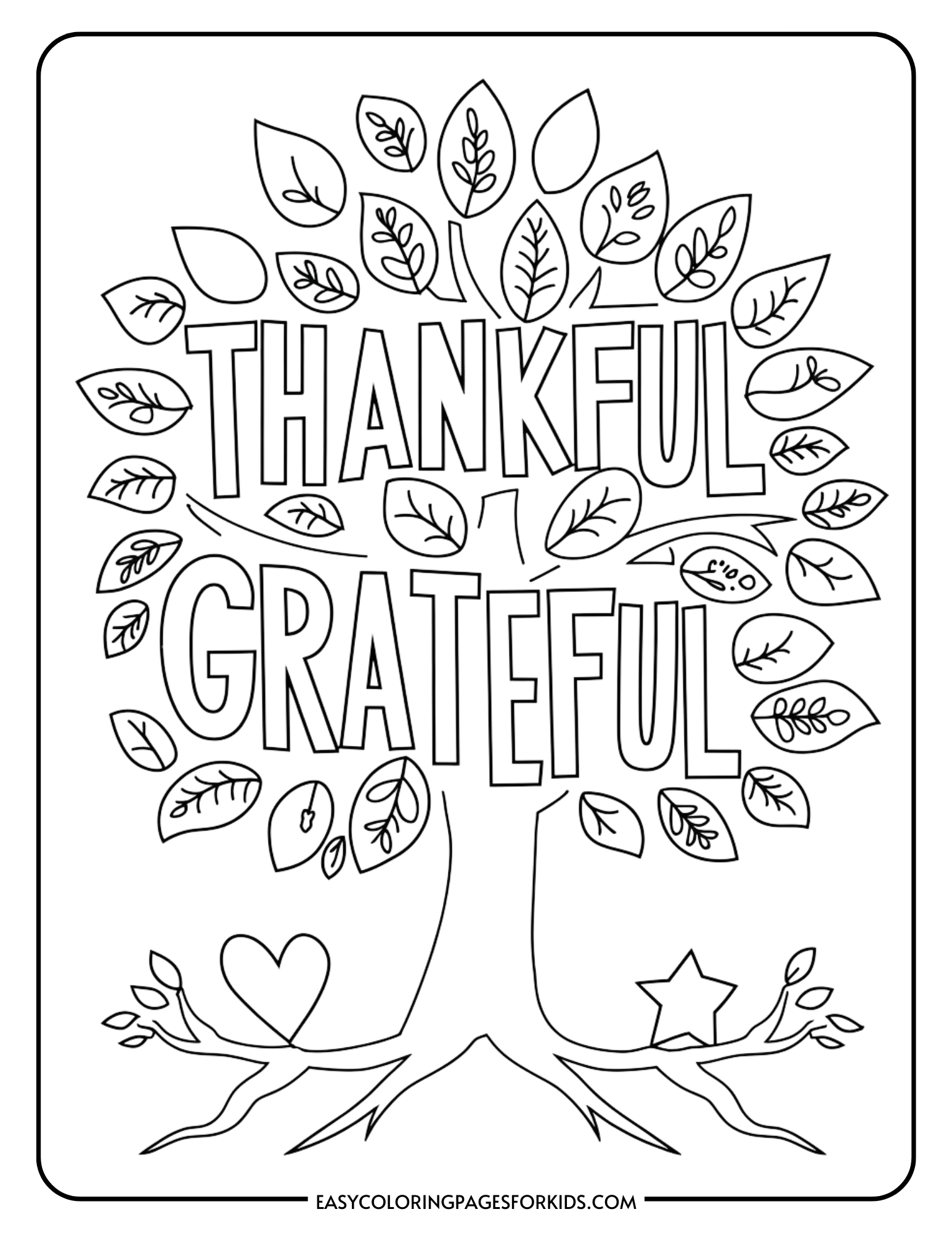 Thankful Tree Coloring Pages 5 Free Printable Pages Easy Coloring Pages For Kids Thankful Tree Coloring Pages 5 Free Printable Pages Easy Coloring Pages For Kids