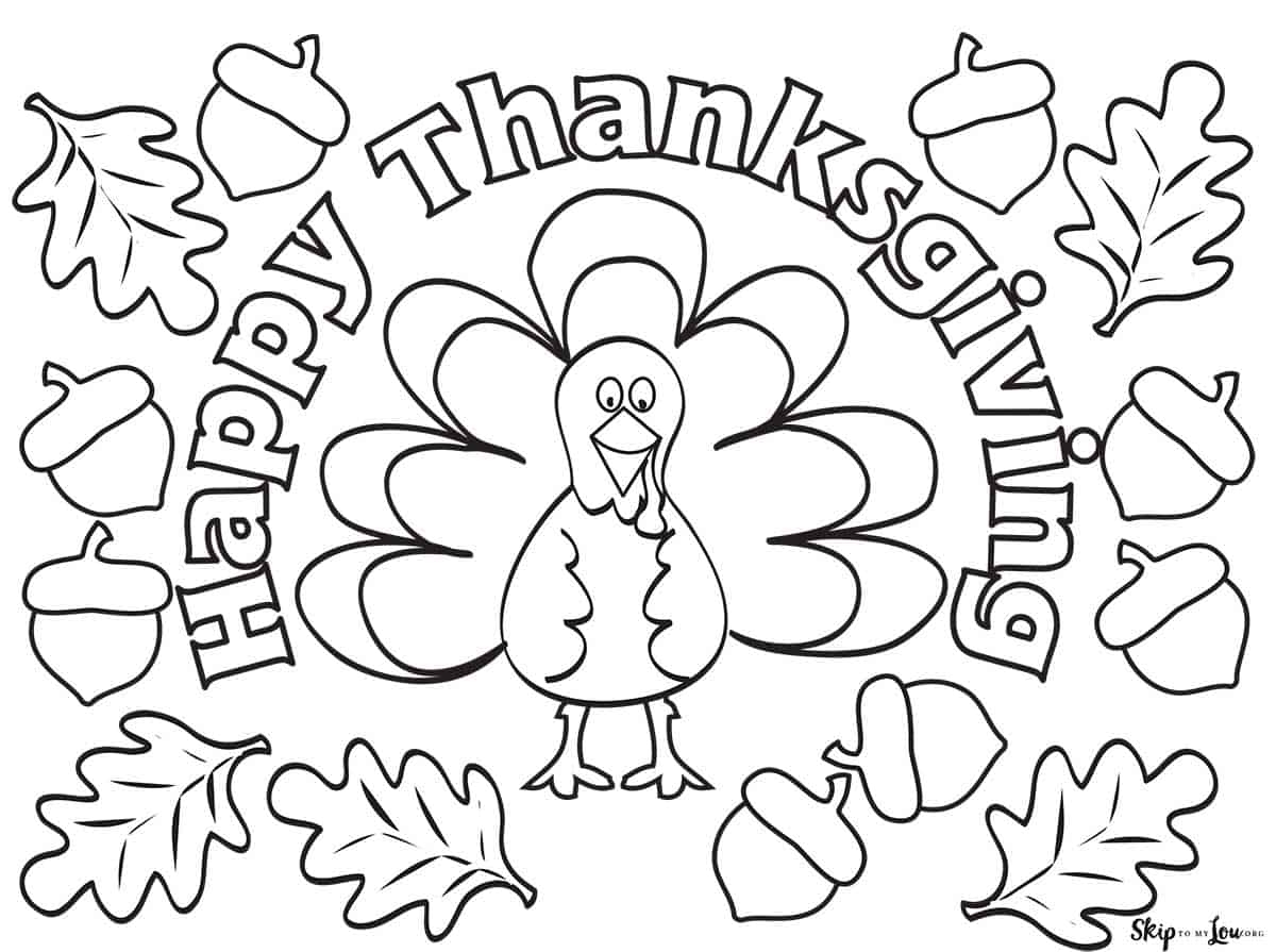 Printable Thanksgiving Coloring Sheets