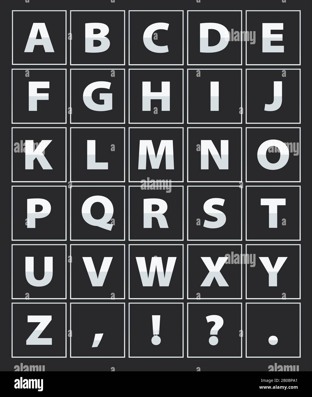 The Letter Alphabet Each Letter Is In The Frame And The Stock Vector Image Art Alamy