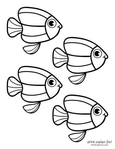 Top 100 Fish Coloring Pages Cute Free Printables Coloring Page Print Color Fun Fish Coloring Page Coloring Pictures Coloring Pages