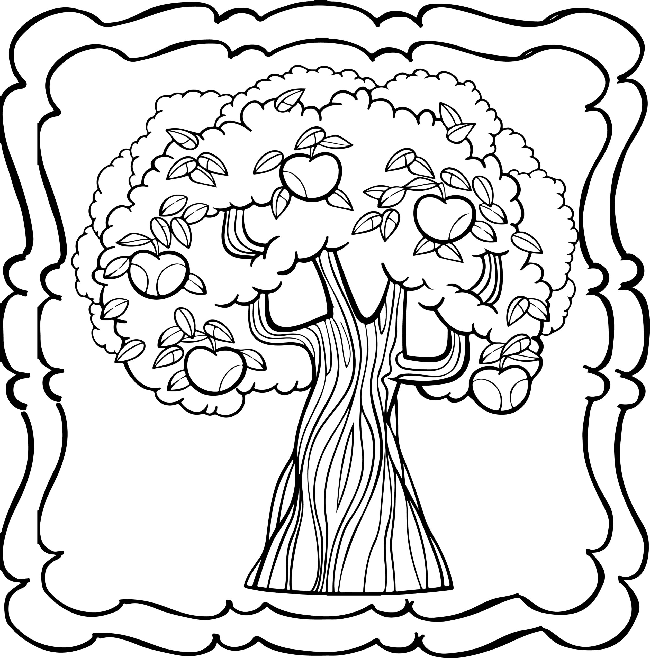 coloring book pages trees coloring book pages trees