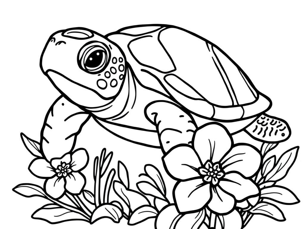 colouring pages of turtles