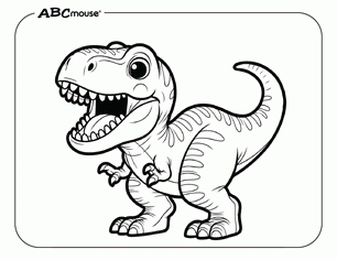 Tyrannosaurus Rex Dinosaur Coloring Pages ABCmouse