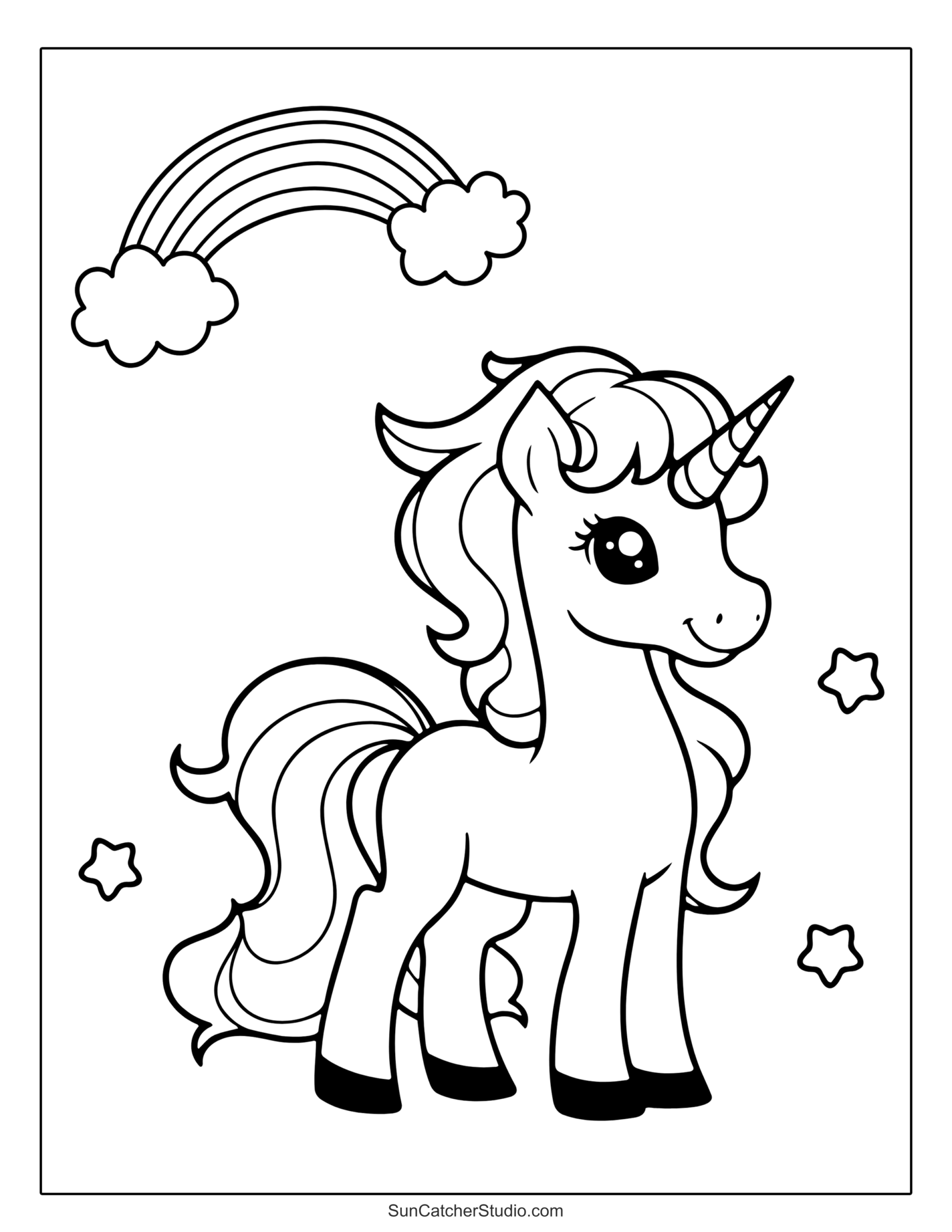 Unicorn Coloring Pages And Coloring Sheets Free Printables Lettering SVG Files Tools Apps