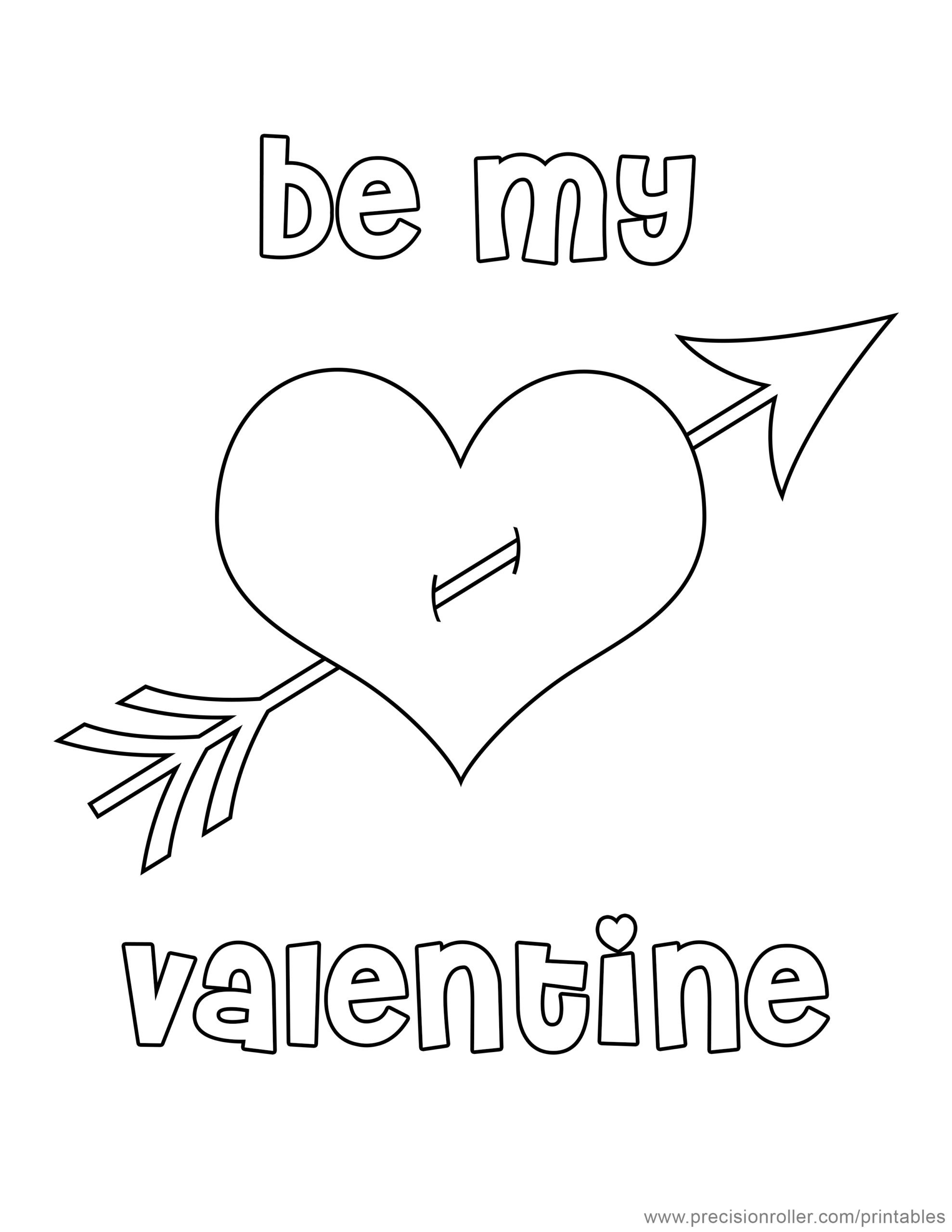 Valentine s Day Heart Coloring Page Precision Printables
