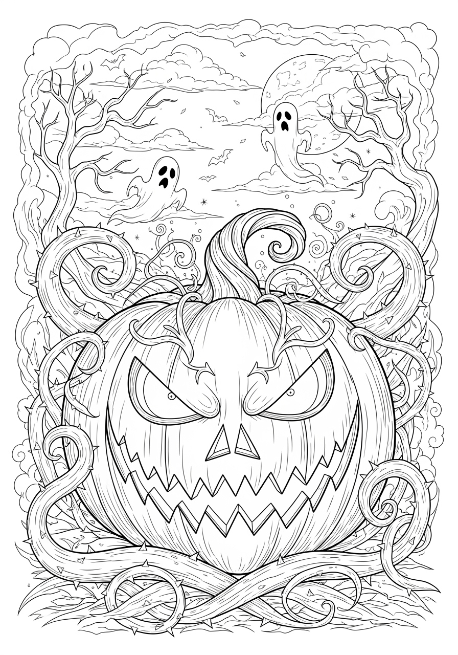 creepy halloween coloring pages
