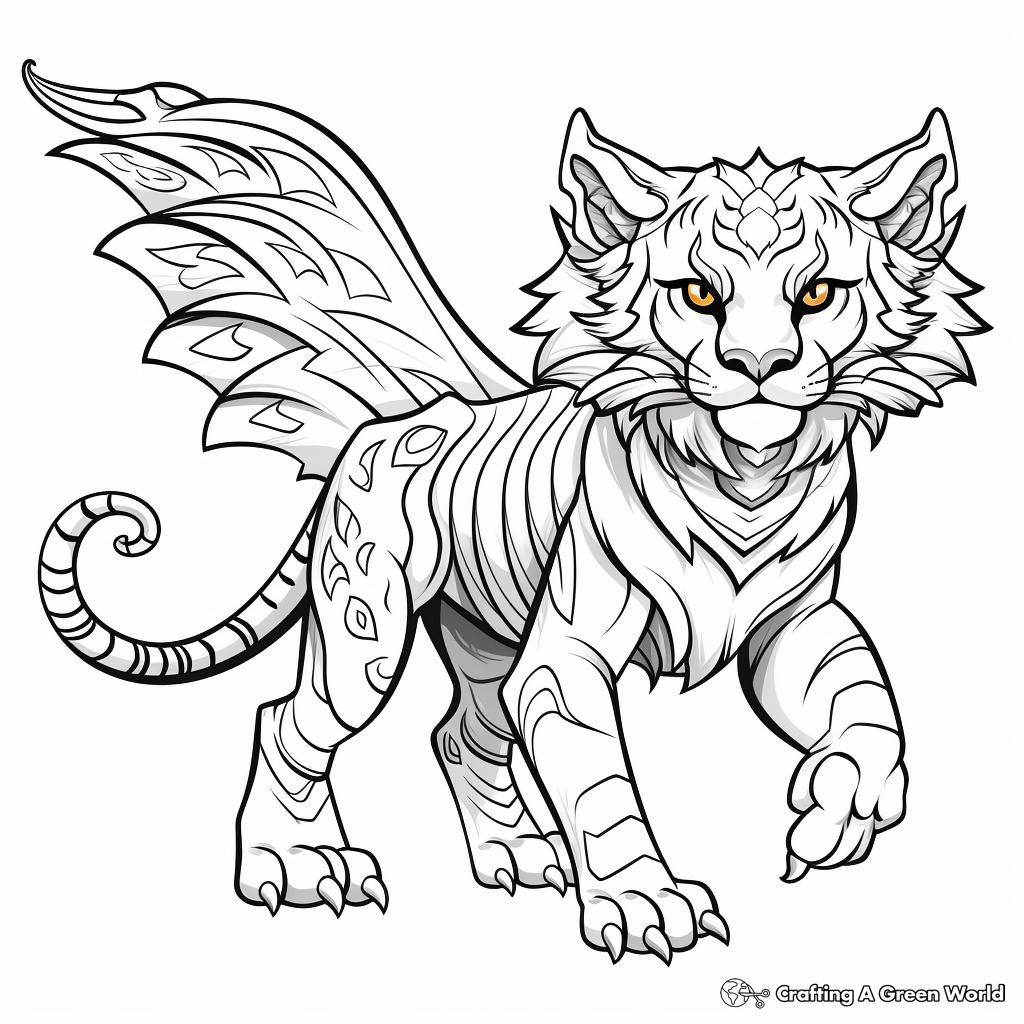 Winged Tiger Coloring Pages Free Printable Winged Tiger Coloring Pages Free Printable