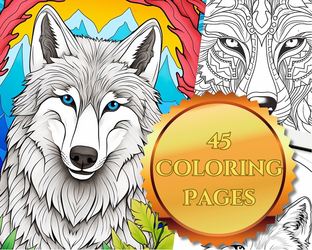 Wolves Coloring Book For Adults 45 Printable Coloring Pages Advanced Mandala And Other Styles Coloring Instant PDF Download Etsy Wolves Coloring Book For Adults 45 Printable Coloring Pages Advanced Mandala And Other Styles Coloring Instant PDF Download Etsy