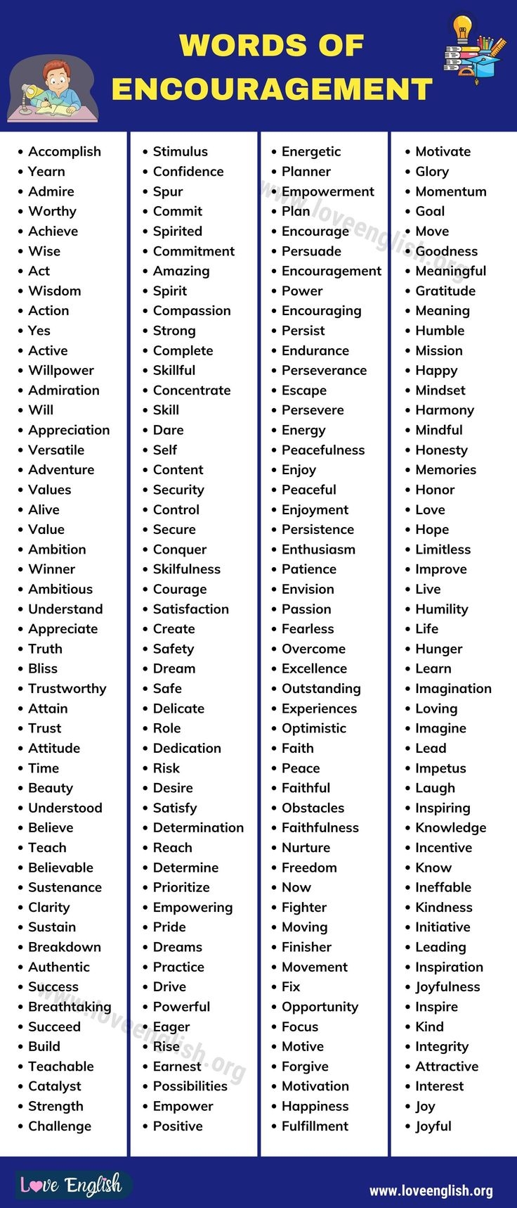 Words Of Encouragement 200 Best Motivational Words To Motivate You Love English Words Of Encouragement 200 Best Motivational Words To Motivate You Love English